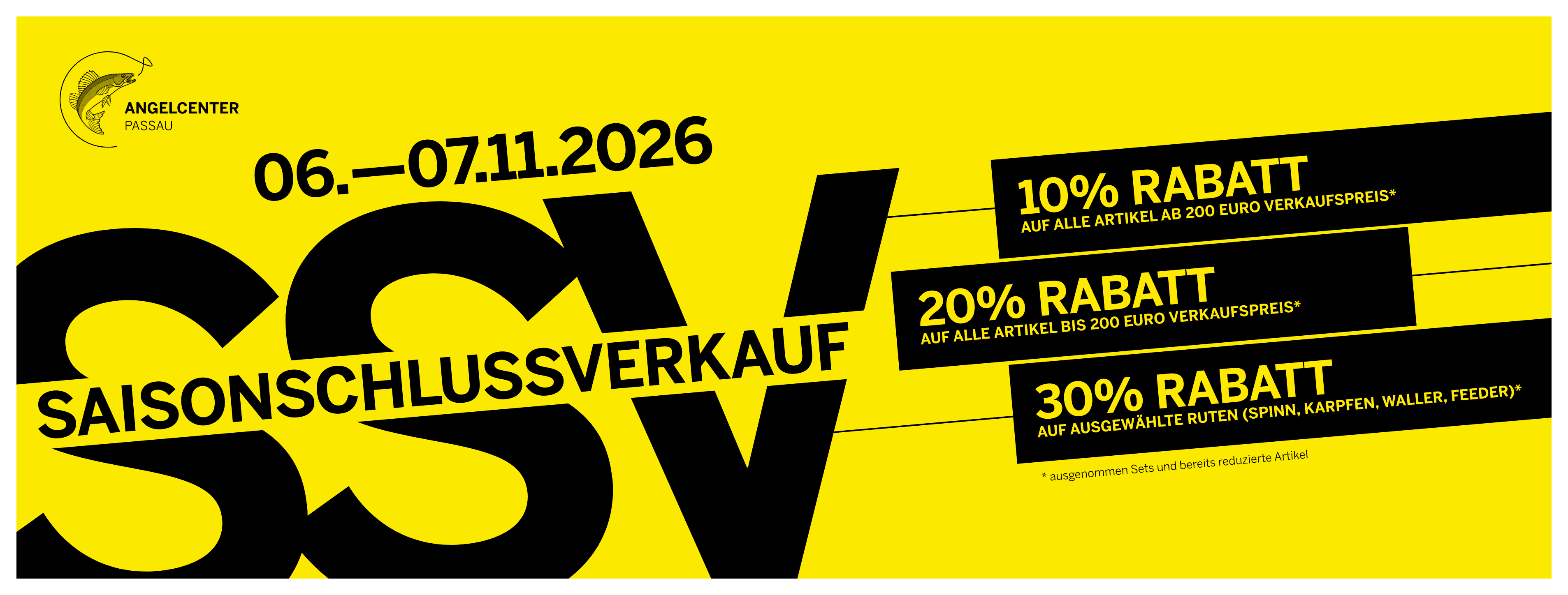 Saisonschlussverkauf im Angelcenter Passau von 06.–07.11.2026